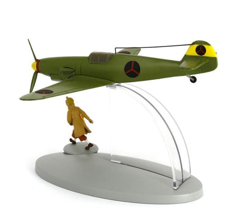 Avion Tintin con figura:  avion Messerschmitt BF-109 del album El Cetro de Ottokar (ref. #29536)