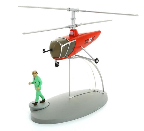 Helicoptero Tintin con figura de Frank Wolff: helicoptero rojo Sbrodj BH15 (2015 (ref. #29550)