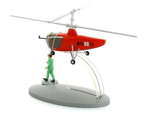 Helicoptero Tintin con figura de Frank Wolff: helicoptero rojo Sbrodj BH15 (2015 (ref. #29550)