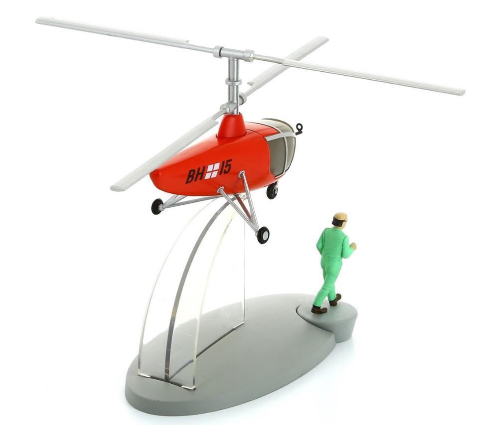 Helicoptero Tintin con figura de Frank Wolff: helicoptero rojo Sbrodj BH15 (2015 (ref. #29550)