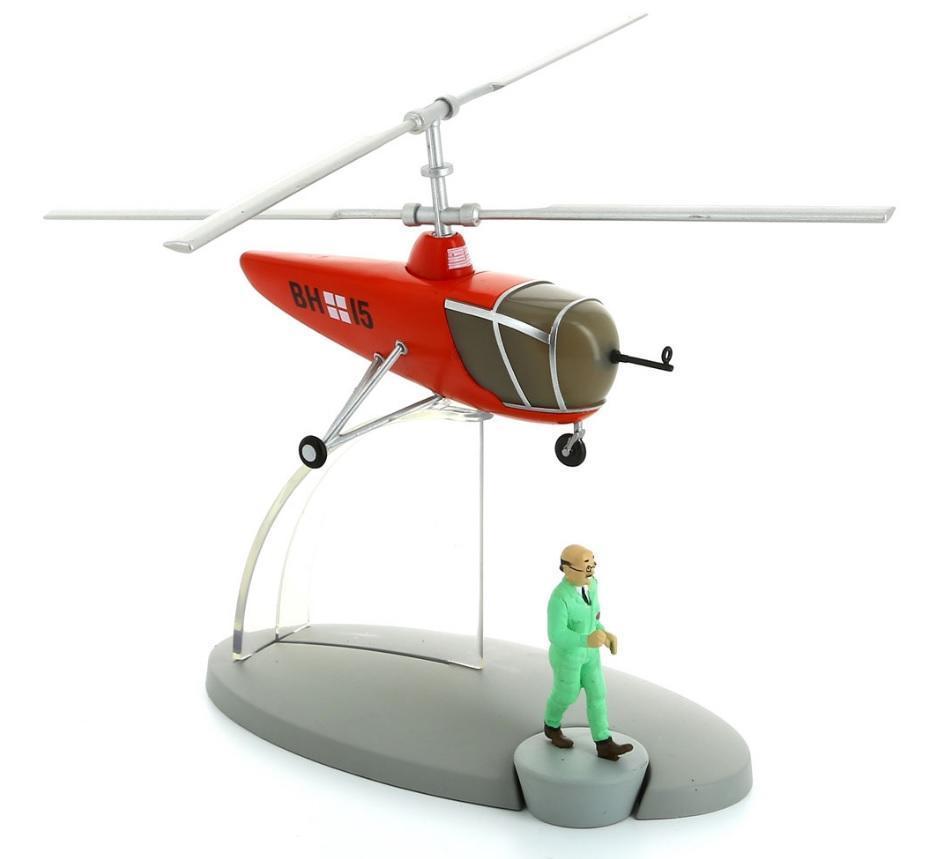 Helicoptero Tintin con figura de Frank Wolff: helicoptero rojo Sbrodj BH15 (2015 (ref. #29550)