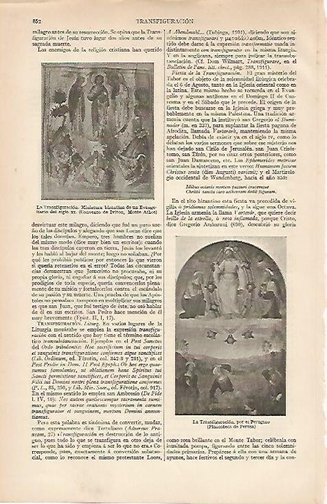 LAMINA ESPASA 11104: La Transfiguracion por Perugino
