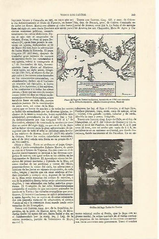 LAMINA ESPASA 1252: Plano del lago de Todos los Santos Chile