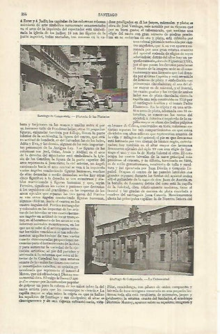 LAMINA ESPASA 12266: Plazuela de las Platerias en Santiago de Compostela