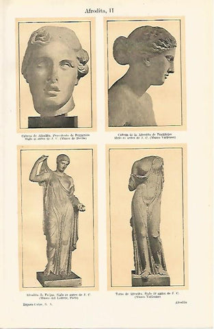 LAMINA ESPASA 12597: Esculturas representando a Afrodita