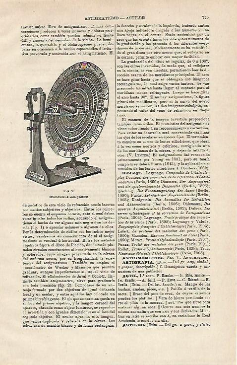 LAMINA ESPASA 12917: Oftalmometro de Javal y Schhiota