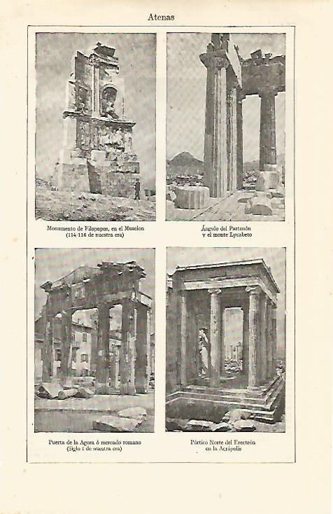 LAMINA ESPASA 12950: Restos arqueologicos de Atenas