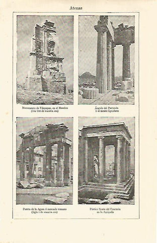 LAMINA ESPASA 12950: Restos arqueologicos de Atenas