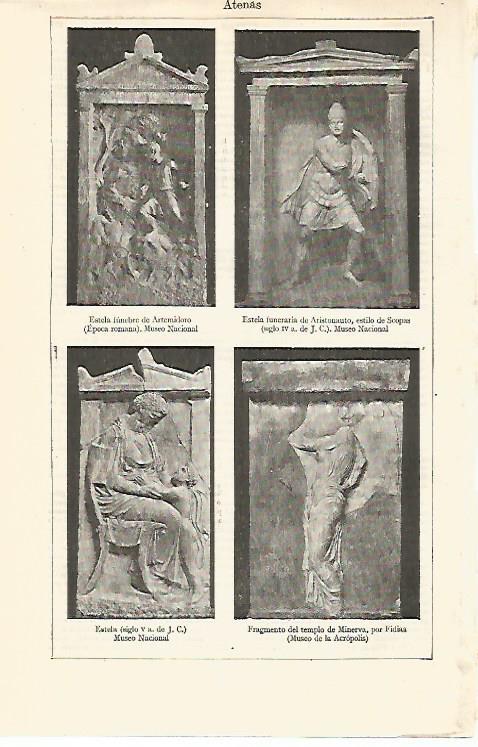 LAMINA ESPASA 12951: Estelas griegas de Atenas