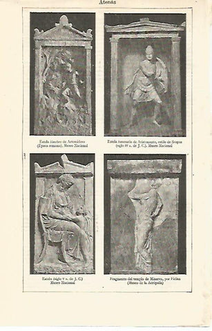 LAMINA ESPASA 12951: Estelas griegas de Atenas