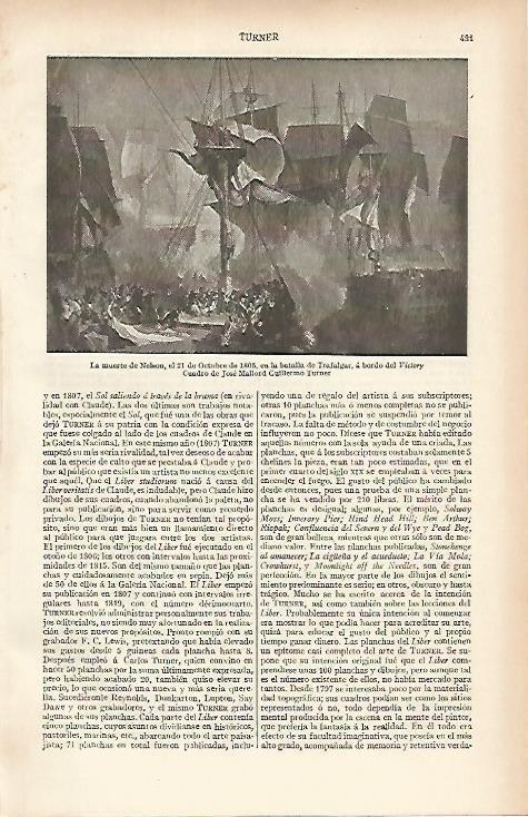 LAMINA ESPASA 12045: La muerte de Nelson por Turner