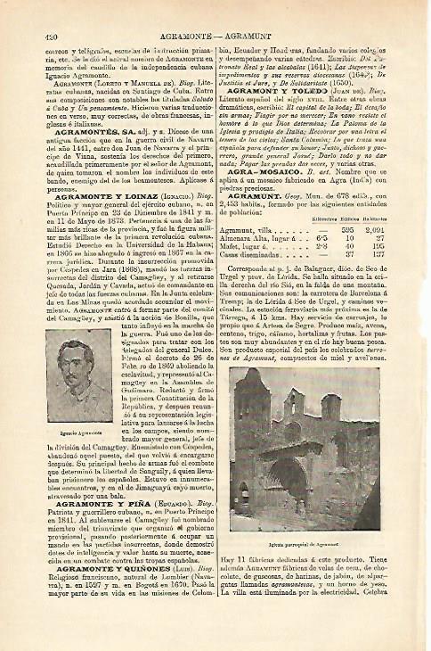 LAMINA ESPASA 12627: Iglesia de Agramunt Lerida