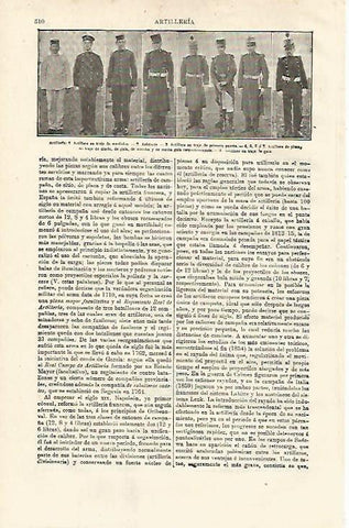 LAMINA ESPASA 12857: Uniformes de artilleria