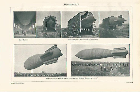 LAMINA ESPASA 12559: El globo dirigible Ville de Paris