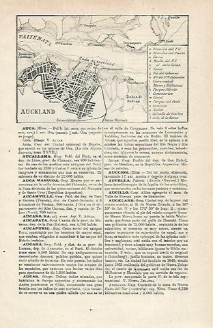 LAMINA ESPASA 12976: Plano de Auckland Estados Unidos