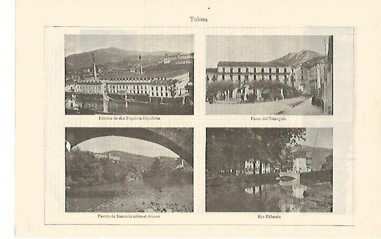 LAMINA ESPASA 1286: Vistas de Tolosa Guipuzcoa