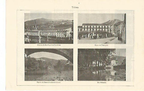 LAMINA ESPASA 1286: Vistas de Tolosa Guipuzcoa