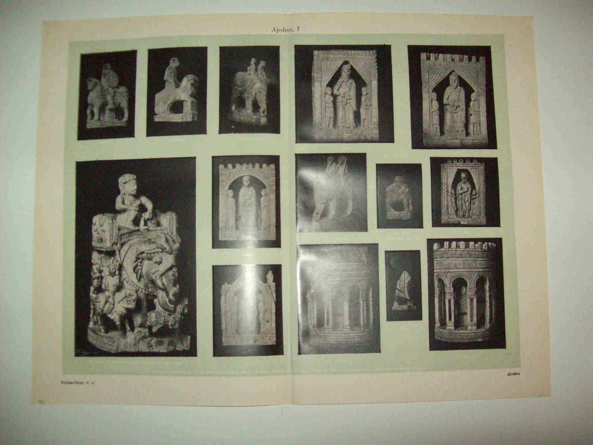 LAMINA ESPASA 12716: Ajedrez de la Abadia de Saint Denis Francia