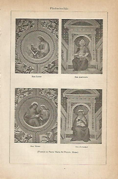 LAMINA DE ESPASA 453: Frescos de Santa Maria del Popolo Roma