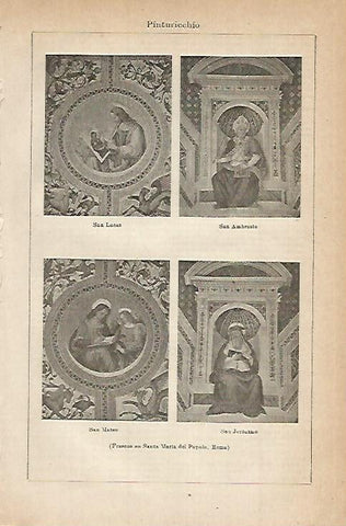 LAMINA DE ESPASA 453: Frescos de Santa Maria del Popolo Roma