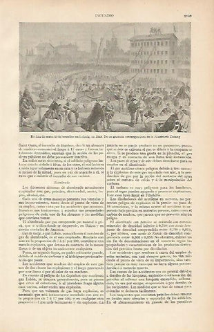 LAMINA ESPASA 4555: Revista de material de incendios en 1865 en Leipzig