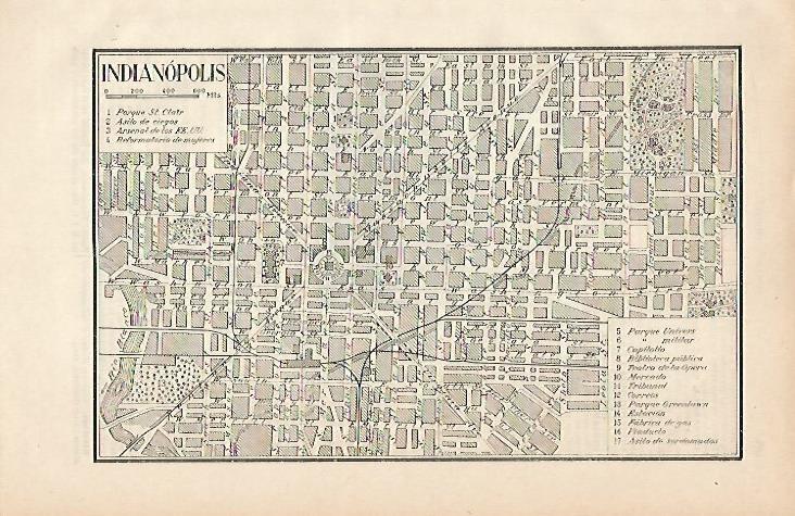 LAMINA ESPASA 4575: Plano de Indianopolis Estados Unidos
