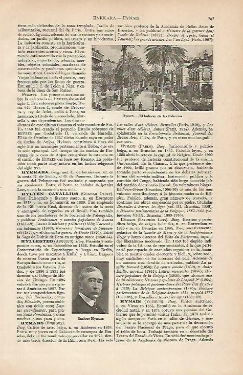 LAMINA ESPASA 4514: Bulevar de las Palmeras en Hyeres Francia