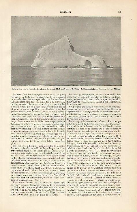 LAMINA ESPASA 4525: Iceberg cerca del puerto de Etah