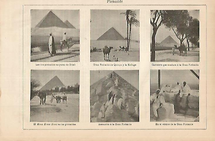 LAMINA DE ESPASA 457: Vistas de las piramides de Gizeh Egipto