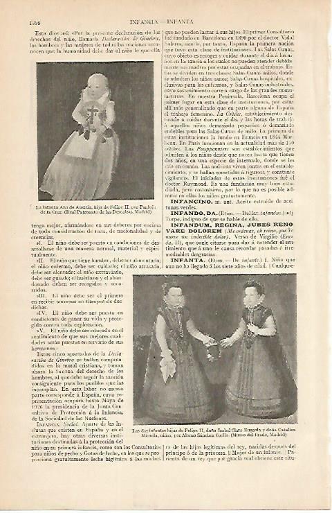 LAMINA ESPASA 4587: La Infanta Ana de Austria por Pantoja de la Cruz