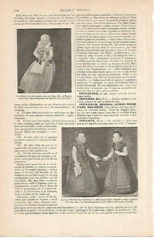 LAMINA ESPASA 4587: La Infanta Ana de Austria por Pantoja de la Cruz