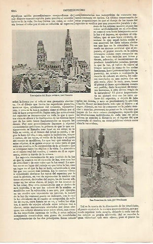 LAMINA ESPASA 4553: Los tejados del Ruan antiguo por Pissarro