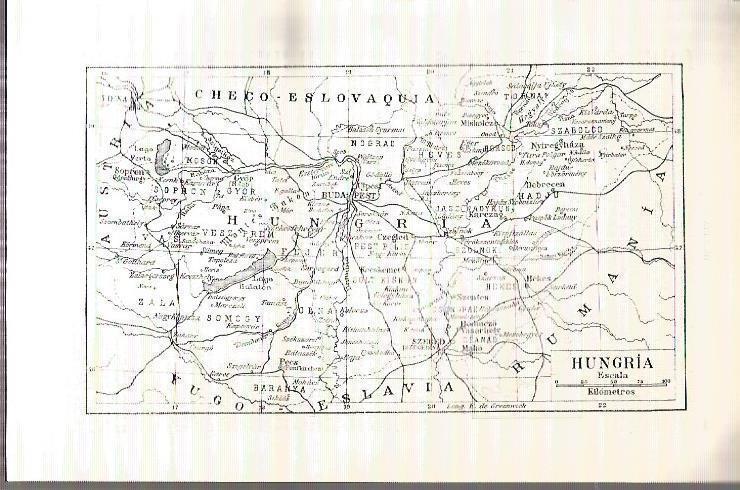 LAMINA ESPASA 4505: Mapa de Hungria