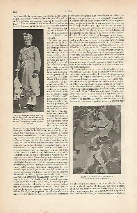 LAMINA ESPASA 4565: Traje de corte de la India