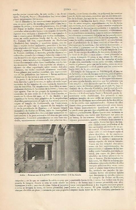 LAMINA ESPASA 4572: Gruta 1 de las Ajanta India