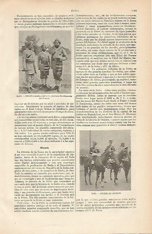 LAMINA ESPASA 4571: Oficiales del 4a; regimiento de Infanteria del Punjab India