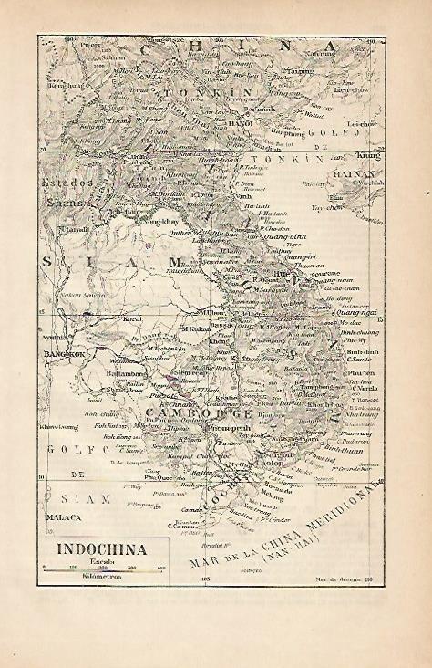 LAMINA ESPASA 4579: Mapa de Indochina