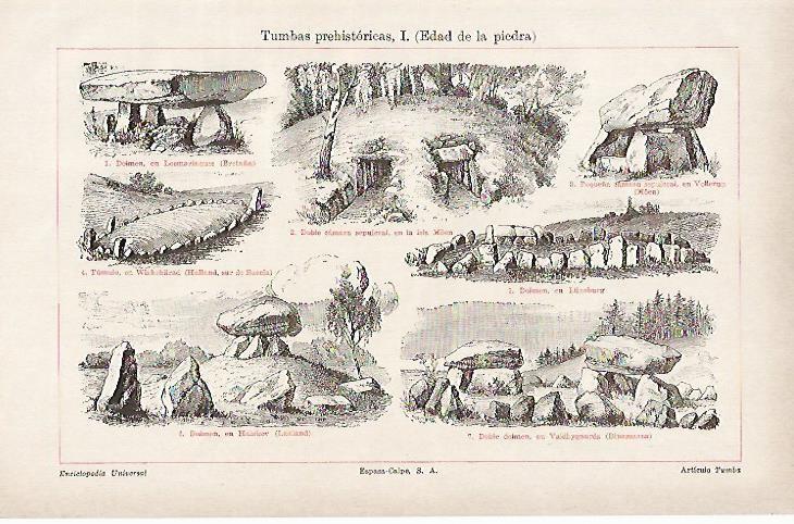 LAMINA ESPASA 942: Tumbas prehistoricas
