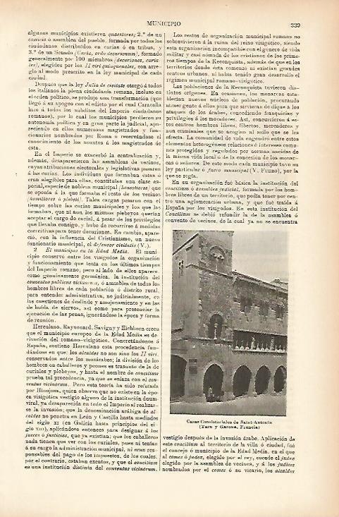 LAMINA ESPASA 11494: Ayuntamiento de Saint Antonin Francia