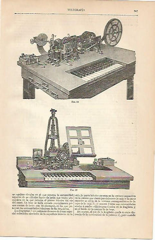 LAMINA ESPASA 2704: Telegrafos