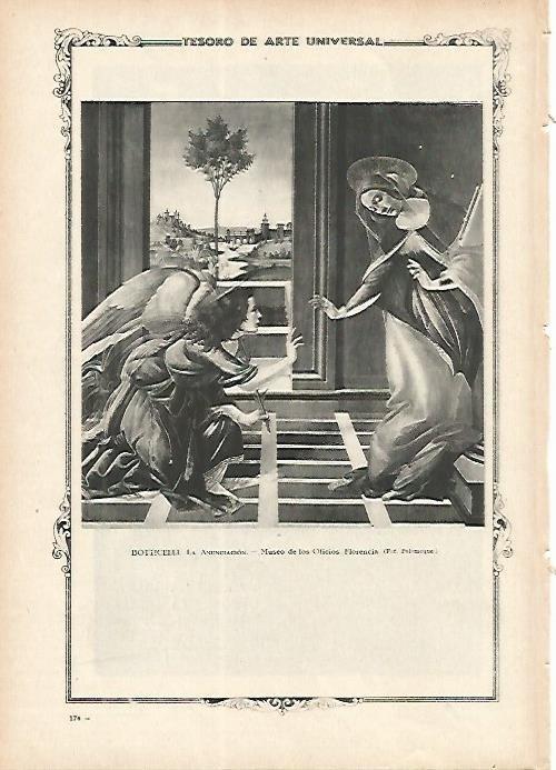 LAMINA 1338. BOTTICELLI. La Anunciacion
