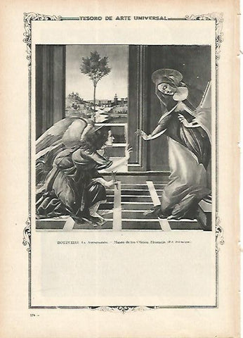 LAMINA 1338. BOTTICELLI. La Anunciacion