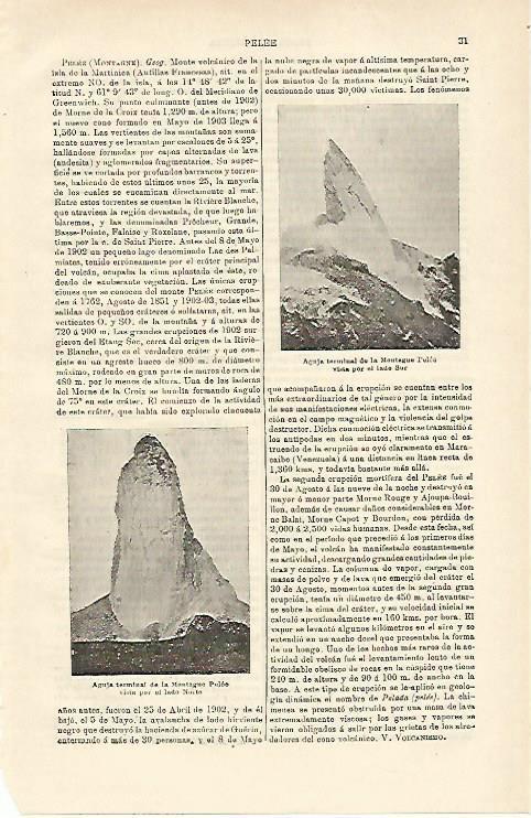 LAMINA ESPASA 15666: Montagne Pelee