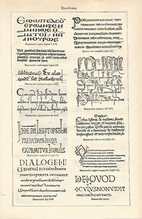 LAMINA ESPASA 16615: Estilos de escritura