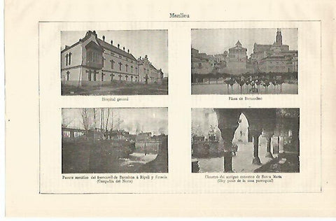 LAMINA ESPASA 18635: Vistas de Manlleu