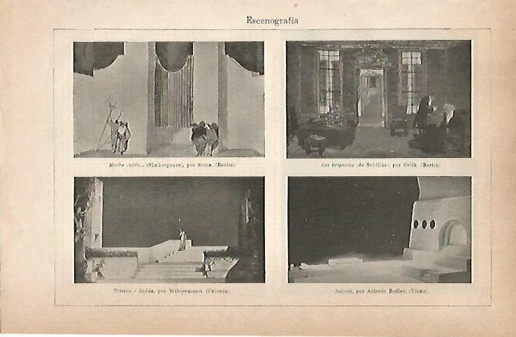 LAMINA ESPASA 18867: Escenografia en Berlin Colonia y Viena