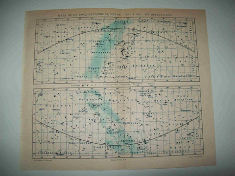 LAMINA ESPASA 20604: Mapa de la zona ecuatorial