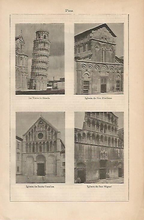 LAMINA ESPASA 3235: Vistas de Pisa Italia
