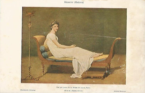 LAMINA ESPASA 5101: Madadme Recamier por L. j. David