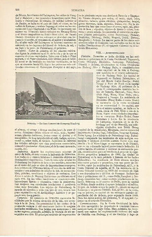 LAMINA ESPASA 22770: Casa comunal en Kampong Kinalang Sumatra
